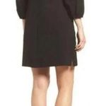 Eliza J  Balloon Sleeve Shift Dress Boatneck Black Business Casual Preppy Size 0 Photo 1