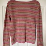 Jones New York Vintage Retro Pink Striped Knit Sweater Photo 4