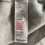 Topshop Hooded Sweatshirt Gray Size 6 Photo 5