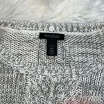 White House | Black Market White House Black Monclair Cape Sweater Grey/White w/ Silver Accent Size Small Photo 2