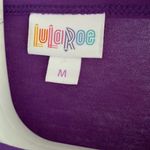 LuLaRoe medium violet Barbie purple crop top long sleeve with raw hem soft comfy Photo 3