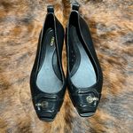 Fendi Black Jelly/Black Embellished PeepToe Ballet Flats Size 38/7-7.5. B73 Photo 1