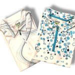 IZOD Lot Of 2  XFG Women's Golf Zip-front Polo Cool-FX  XL Blue White Activewear Photo 0
