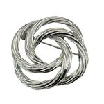Vintage silver tone twisted knot Brooch Photo 0