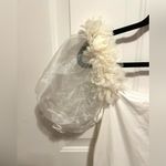 New Free people body suit with tulle puff 3D flower sleeves White Size XL Photo 1