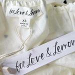 For Love & Lemons  Eden Velvet Hearts Mini Dress, Cream, XS Photo 11