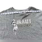AERO Cropped Sweatshirt Womens Medium Long Sleeve Grey Graphic Maui Christmas Gray Photo 5
