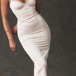 House Of CB  'Stefania'‎ Soft Peach Corset Maxi Dress NWOT Size L Photo 0