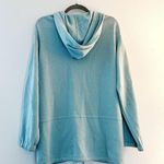 St. John Sport Sweater Light Blue Full Zip Hooded Santana Knit Sweater Sz S GUC Photo 9