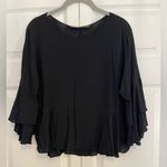 ZARA  black flowy blouse size small Photo 0