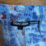 Tolani  Collection Pants Womens Large Blue Print Pull On Wide Leg Pockets Relaxed Photo 8