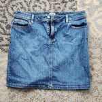 L.L. Bean Favorite Fit Classic Denim Pencil Skirt Blue 12 Petite Size 12P Photo 0