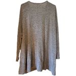 Chance or Fate  Women’s Large Gray Tan Soft Cozy Pullover Oversized Sweater Tunic Photo 3