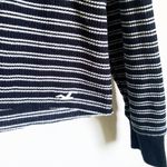Hollister Must have collection Navy Striped Waffle Knit Hoodie Photo 8