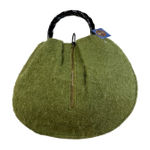 Green boiled wool Style Handbag Purse Top Handle Unique Novelty Bag Photo 0