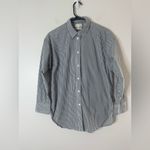 J.Crew Relaxed-fit crisp cotton poplin shirt in navy stripe size 8 Photo 1
