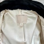Marc Jacobs Black Velvet Faux Fur Collar Crystal Button Satin Lined Coat, Size 4 Photo 8