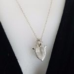 Sweetheart Snowman Sterling Silver Plated Holiday Winter Drop Necklace Photo 4