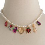 Betsey Johnson  Pearl Charm Necklace Photo 1