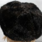 Vintage 1960s Brown Faux Fur Hat Classic Photo 2