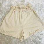 H&M Cream Paperbag Waist Heavy Jersey Shorts Coastal Shorts Sz XS Photo 1