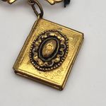 Vintage Gold Tone Locket Brooch Gold Photo 1