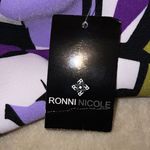 Ronni Nicole  very pretty abstract print dress with solid black hem. Nwt Photo 10