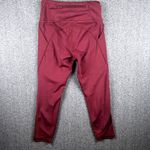 Athleta  Lightning Supersonic Capri Burgundy‎ Athletic Yoga Workout Leggings XS Photo 7