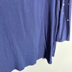 Chico's  Women's Blue Pearl Studded Old Money Tunic Top - Size 2 (Large) - Glam Photo 2