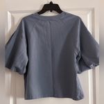 Madewell Madewel Puff Sleeve Sweatshirt T-Shirt in Teapot Blue Photo 6