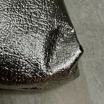 Vintage Silver Leather Kiss Lock Micro Clutch Party Event Evening Christmas NYE Photo 9