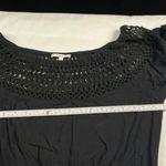 Victoria's Secret Victoria secret SKU 7688 Black and Blue Ombre Crochet Neck Long Sleeve Romper Si Photo 2