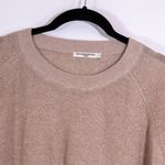 Mes Demoiselles Paris Cotton Cashmere Knit High Low Hem Crew Neck Sweater Beige Photo 1