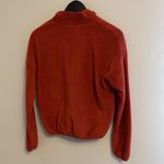 Hippie Rose  3/4 zip fleece‎ jacket. Burnt Orange. Size Small Photo 3