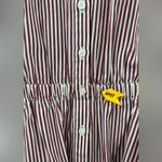 J.Crew  Cerise shirt-dress in striped cotton poplin White Deep Ember Photo 8