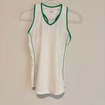 Prince Piped‎ Racerback V Neck Tennis Tank Top White Green Size XS Photo 1