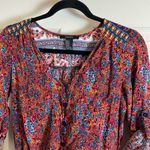 Forever 21  V-neck, long-sleeved romper a multicolor floral print size medium Photo 2