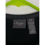 Chico's  0 Travelers Faux Leather Mix Vest Womens S 4 Snap Zip Pocket Slinky Black Photo 8