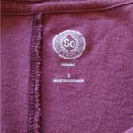 SO  Pink Mauve Bell Sleeve Knotted Blouse Top Photo 4