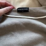 White Fox Boutique Gray Long Sleeve Top with White Trim Photo 1