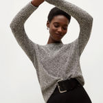 MM.LaFleur  The Butler Knit Boucle Sweater black/white tweed print small Photo 0