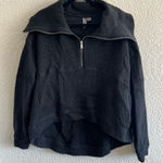 Sweaty Betty Women’s Restful Boucle Half Zip Black Sweatshirt Size 12 / XL Photo 0