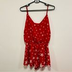 Show Me Your Mumu  Red Star Print Women's romper Jumpsuit size small! Photo 1