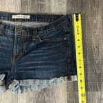 J Brand dark denim Santiago Jean denim shorts w/ bottom cuff and fray 26 Photo 5