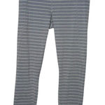 Athleta Stripe Salutation 7/8 Tight in Powervita Leggings Size Large Tall Gray Photo 0