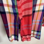 SO  Flannel Shirt Sz Large Pink Blue Plaid Photo 7