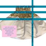 VINTAGE 1990'S FABRICE SILHOUETTE WHITE & GOLD STRAPLESS SILK SEQUIN DRESS (8) Photo 13