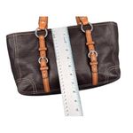 Coach Y2K Vintage 00857 Brown Pebble Leather Buckle Shoulder Tote Bag Purse Photo 3