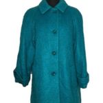 Vintage Appleseed’s 1946 Jewel Tone Wool Button Down Oversized Winter Coat Blue Size 14P Photo 1
