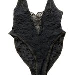 Vintage 60’s Alana Gale Lace Bodysuit Lingerie Intimates Black Size M Photo 0
